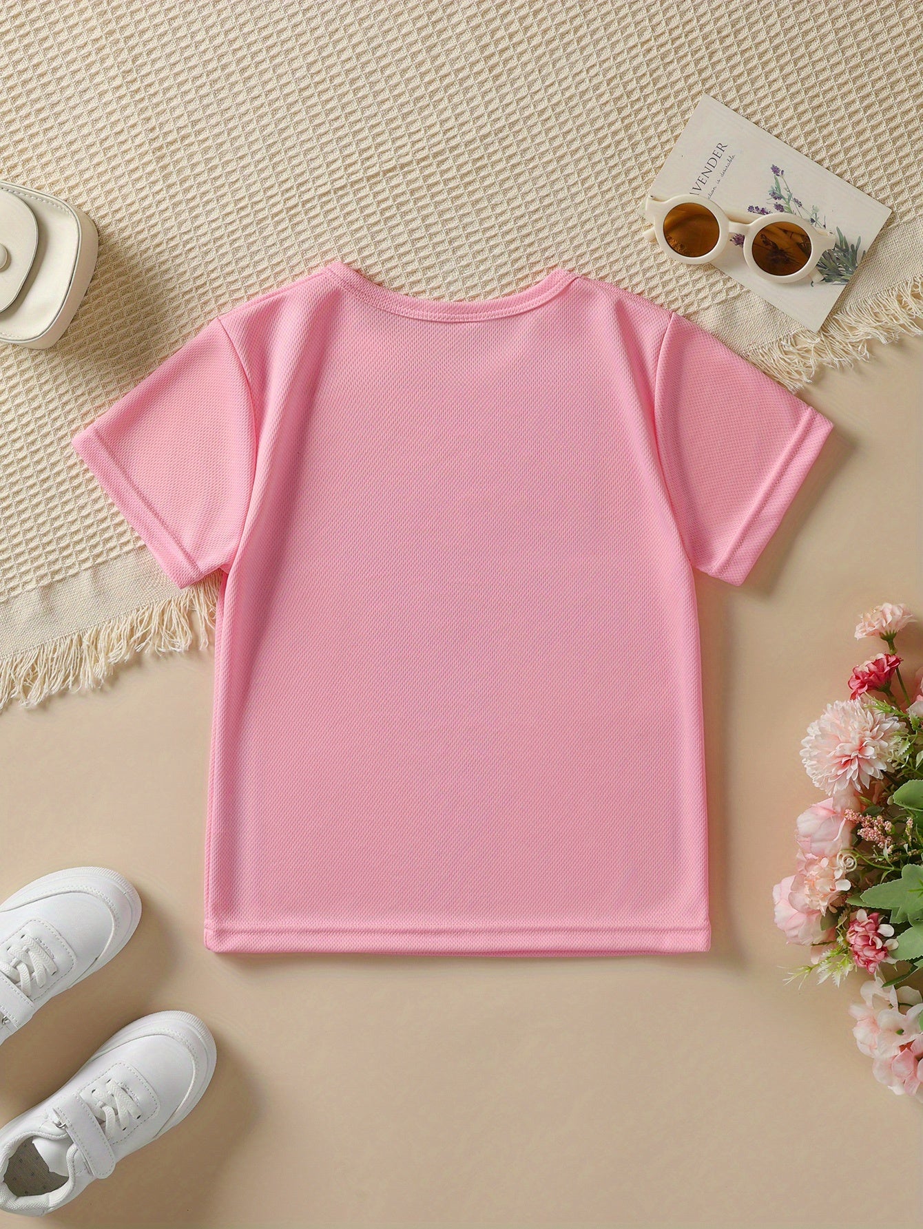 Summer Fashion Girls' Short Sleeve T-Shirt - Cute, Smart, and a Little Bit Dramatic Letter Print Casual Versatile Top NY-DX3236