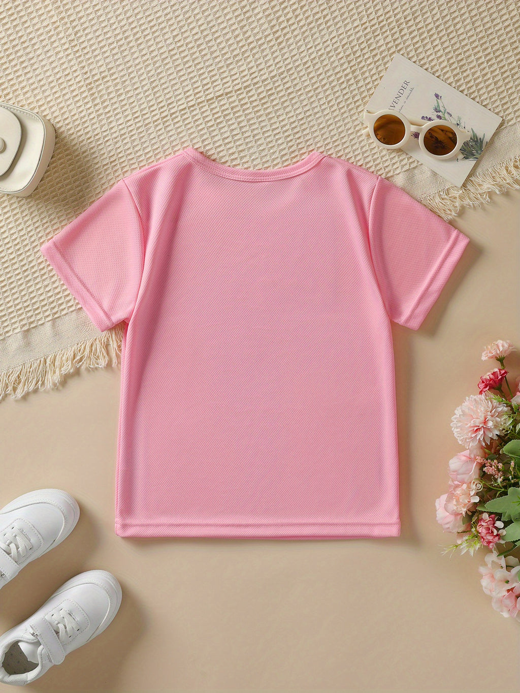 Summer Fashion Girls' Short Sleeve T-Shirt - Cute, Smart, and a Little Bit Dramatic Letter Print Casual Versatile Top NY-DX3236