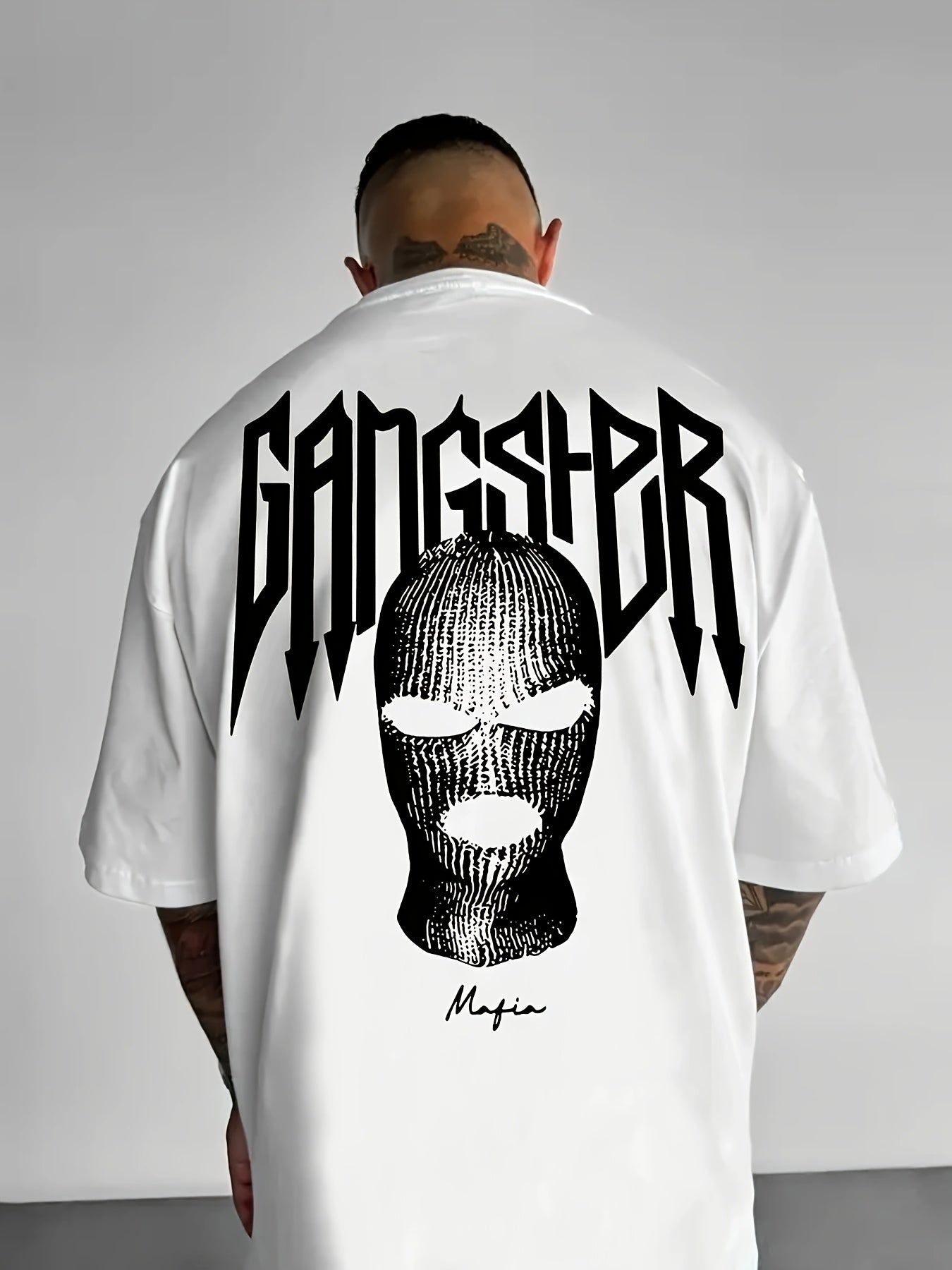 Men's Street Style Crew Neck T-Shirt with Bold 3D Geometric Print - Polyester Knit Fabric, Loose Fit & Slight Stretch for All-Season Comfort, Machine Washable Urban Fashion Top, Casual Streetwear, Streetwear Aesthetic, Knit Fabric Tee