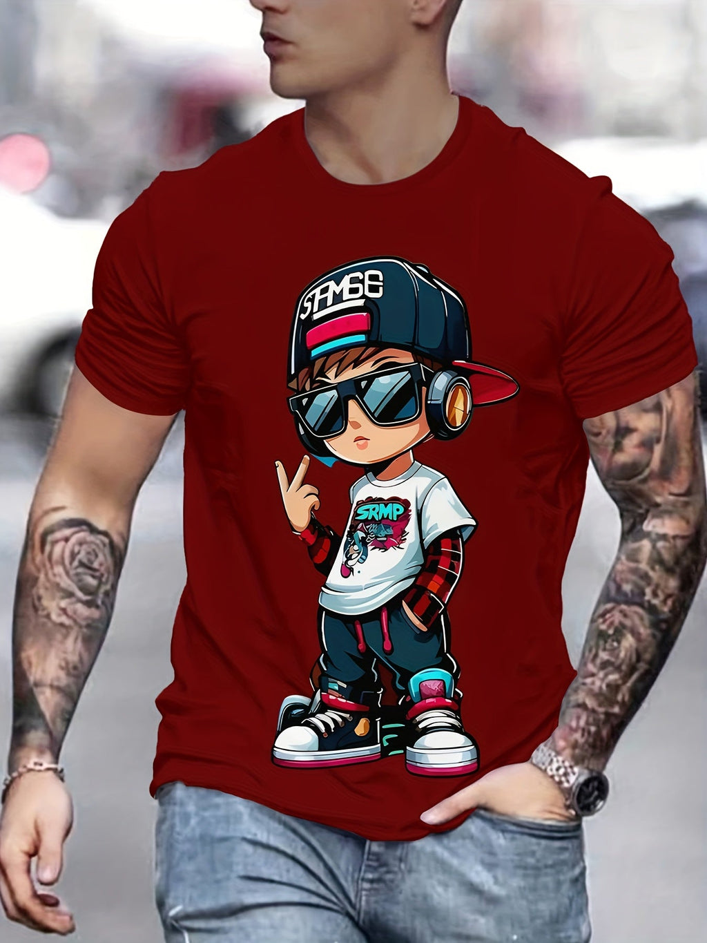 ' Novelty T-Shirt 3D Digital Print Short Sleeve