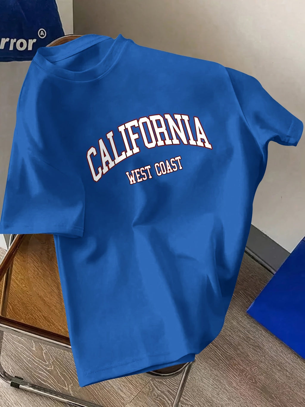 Men'S California West Coast Letter Print Casual Short-Sleeve T-Shirt, Selected by Xiangpan Ming