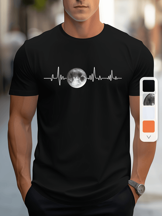 Men's Planet Print Drop Shoulder T-shirt