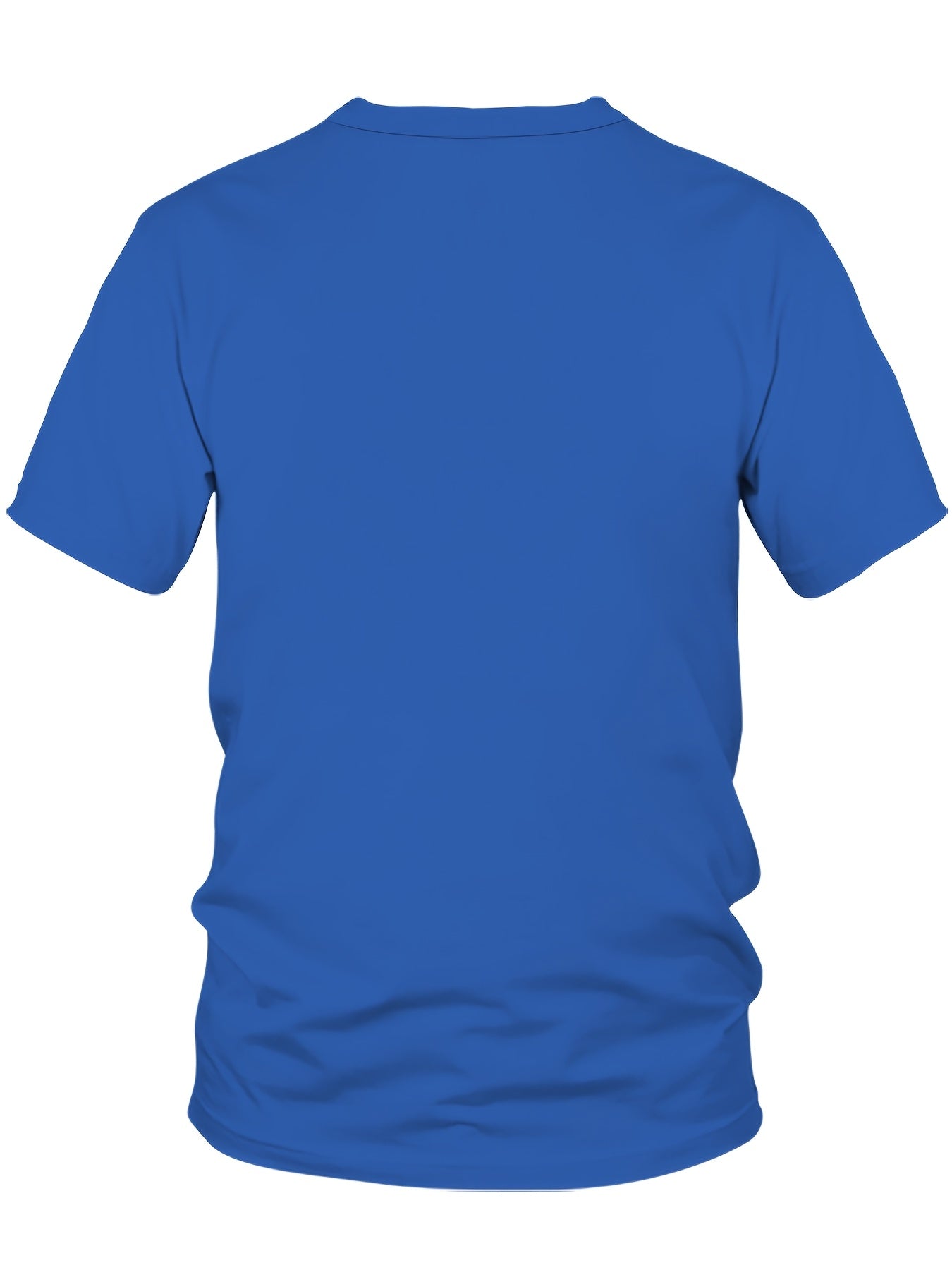 Men'S Short Sleeve Summer Casual 3D Print Pattern Round Neck Black T-Shirt Comfortable