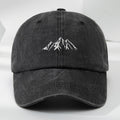 High-Quality Mountain Peak Embroidery Baseball Cap Outdoor Sports Hiking Moisture-Wicking Breathable Duckbill Cap Soft Top Adjustable Unisex Hat
