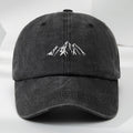 High-Quality Mountain Peak Embroidery Baseball Cap Outdoor Sports Hiking Moisture-Wicking Breathable Duckbill Cap Soft Top Adjustable Unisex Hat