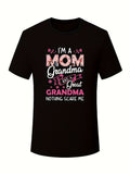 Plus Size Letter Print T-Shirt, Casual Crew Neck Short Sleeve T-Shirt, Women's Plus Size Clothing