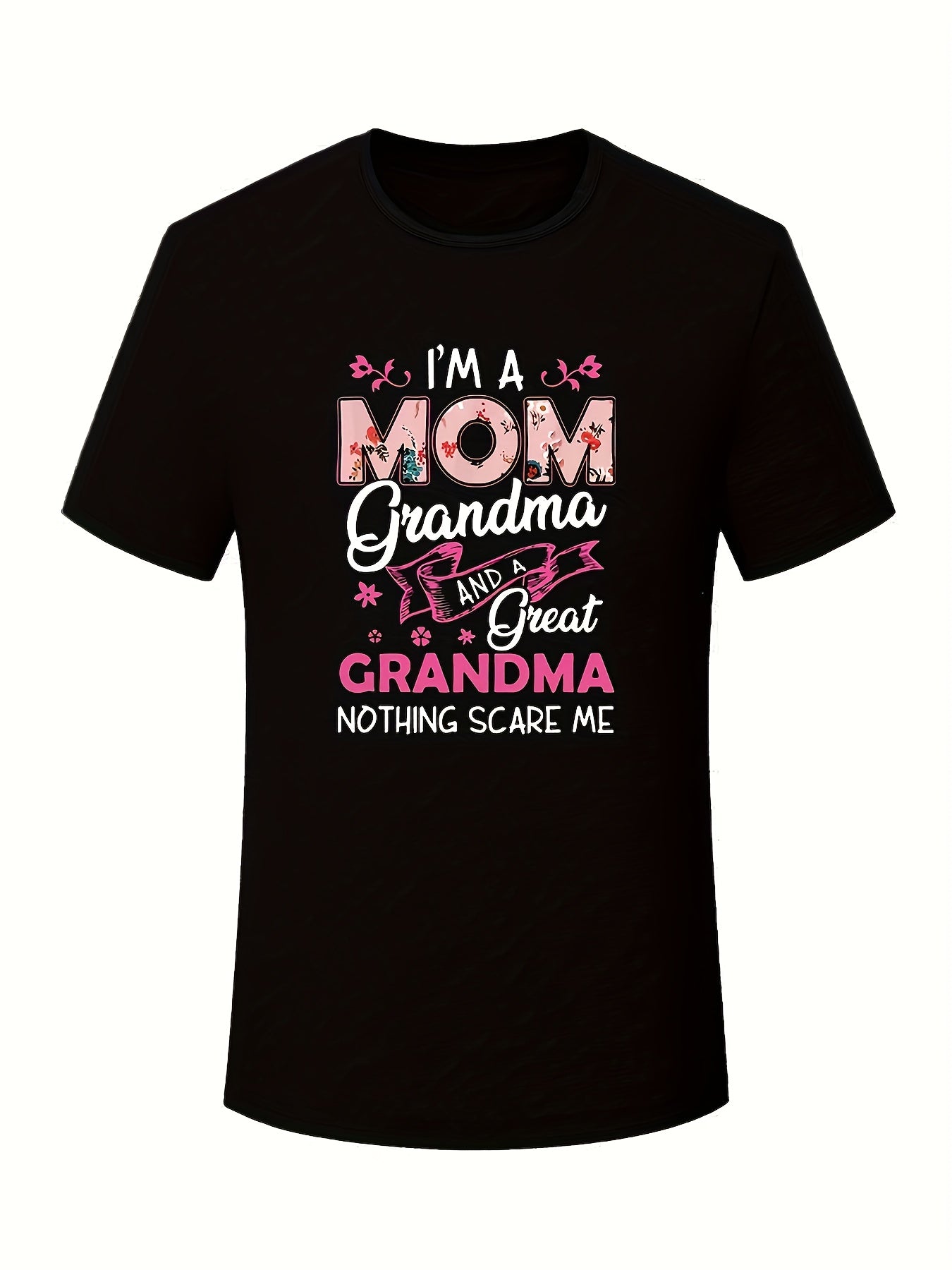Plus Size Letter Print T-Shirt, Casual Crew Neck Short Sleeve T-Shirt, Women's Plus Size Clothing