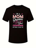 Plus Size Letter Print T-Shirt, Casual Crew Neck Short Sleeve T-Shirt, Women's Plus Size Clothing