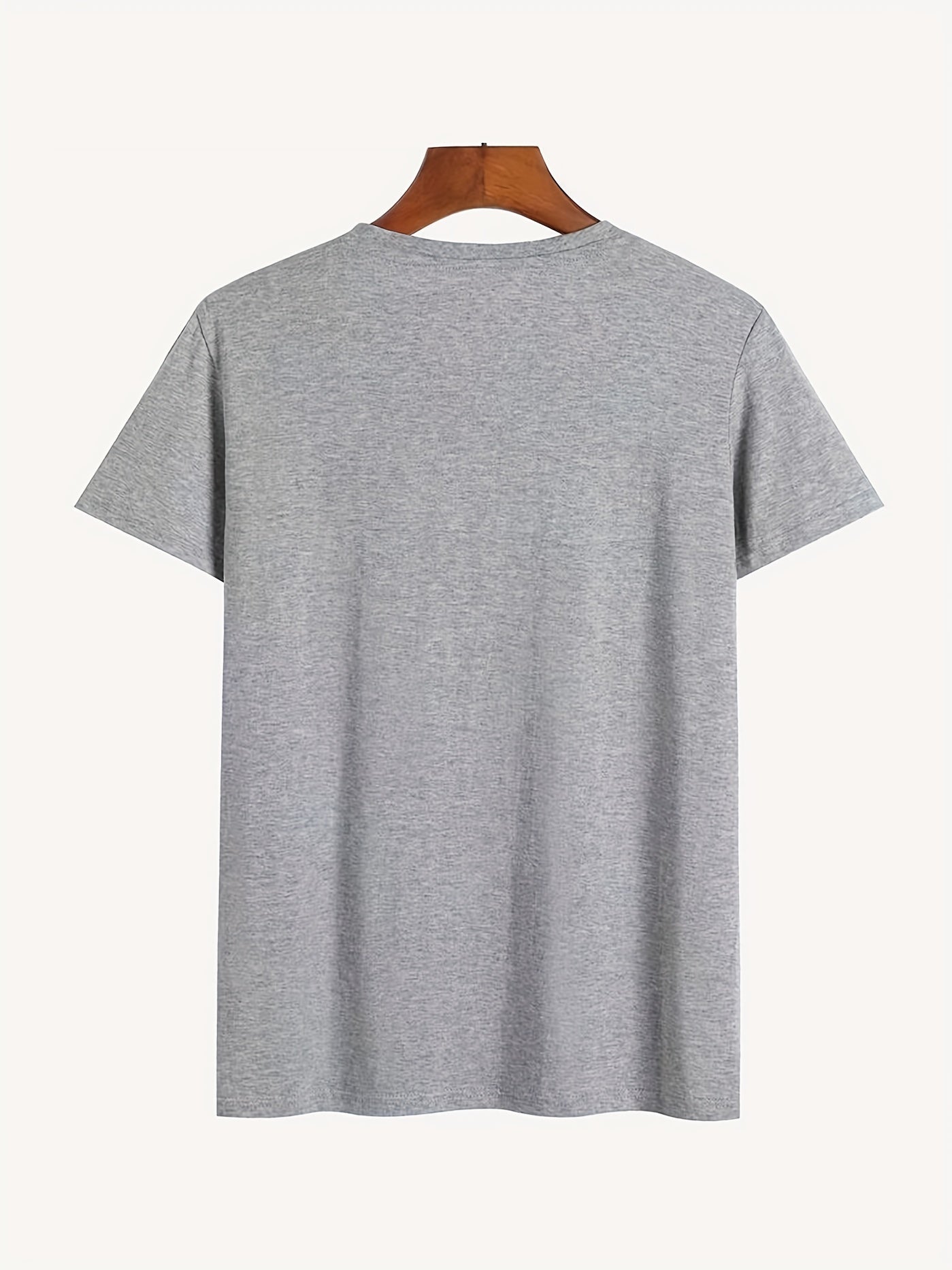 Cartoon Warrior Pattern T-shirt, Men's Casual Stretch Round Neck T-shirt For Spring Summer