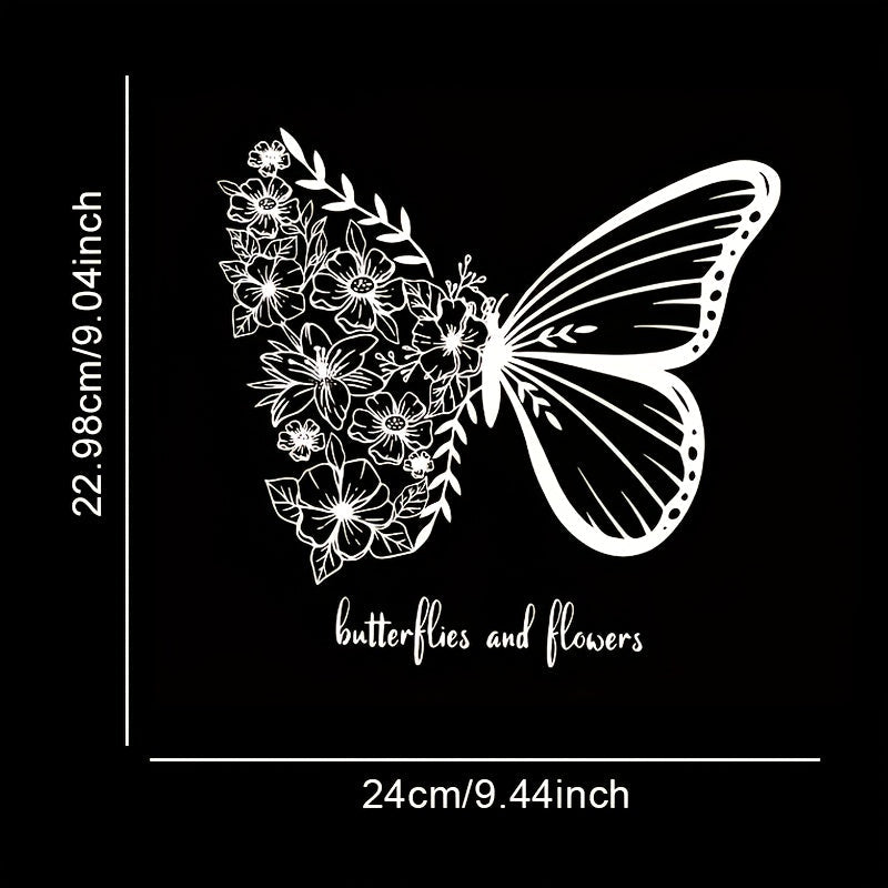 Butterfly Heat Transfer Stickers - DIY Washable Decals, Suitable for T-Shirts, Jeans, Backpacks | Mixed Colors, Polyester Material