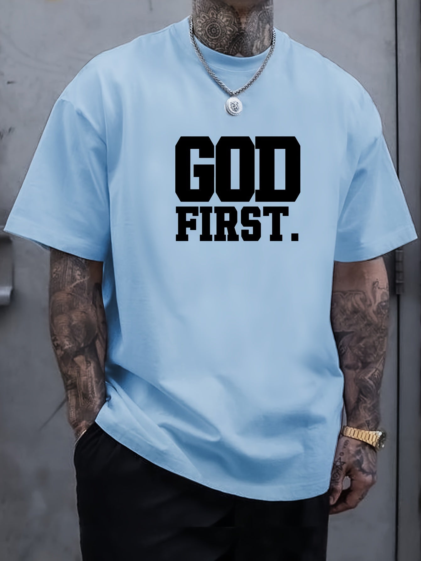 Men's Short-Sleeve T-Shirt Base Layer, Versatile Top, Half-Sleeve T-Shirt, Summer Men's Clothing, PLUS SIZE