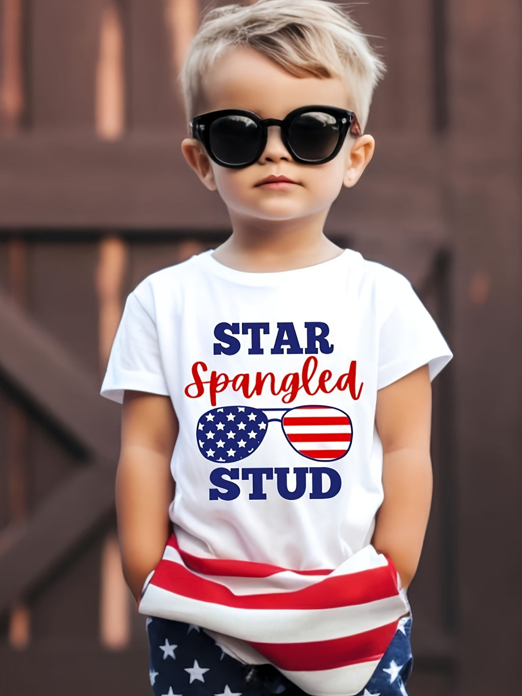Only Shirt Boy Memorial Day Shirt Star Spangled Stud Fourth of July Outfit 4th of July Shirt Boy Patriotic Shirt Fourth of July Shirt