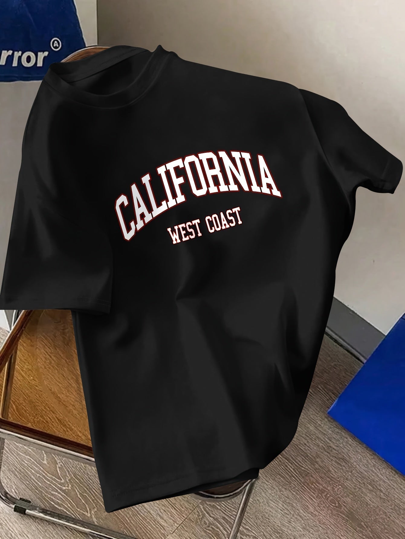 Men'S California West Coast Letter Print Casual Short-Sleeve T-Shirt, Selected by Xiangpan Ming