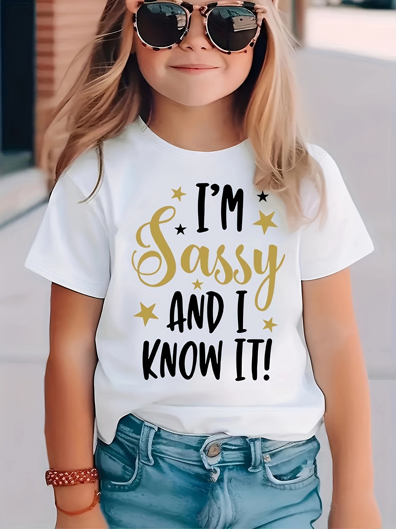Summer New Cute Cartoon English Letter Print Casual Short Sleeve T-Shirt for Girls