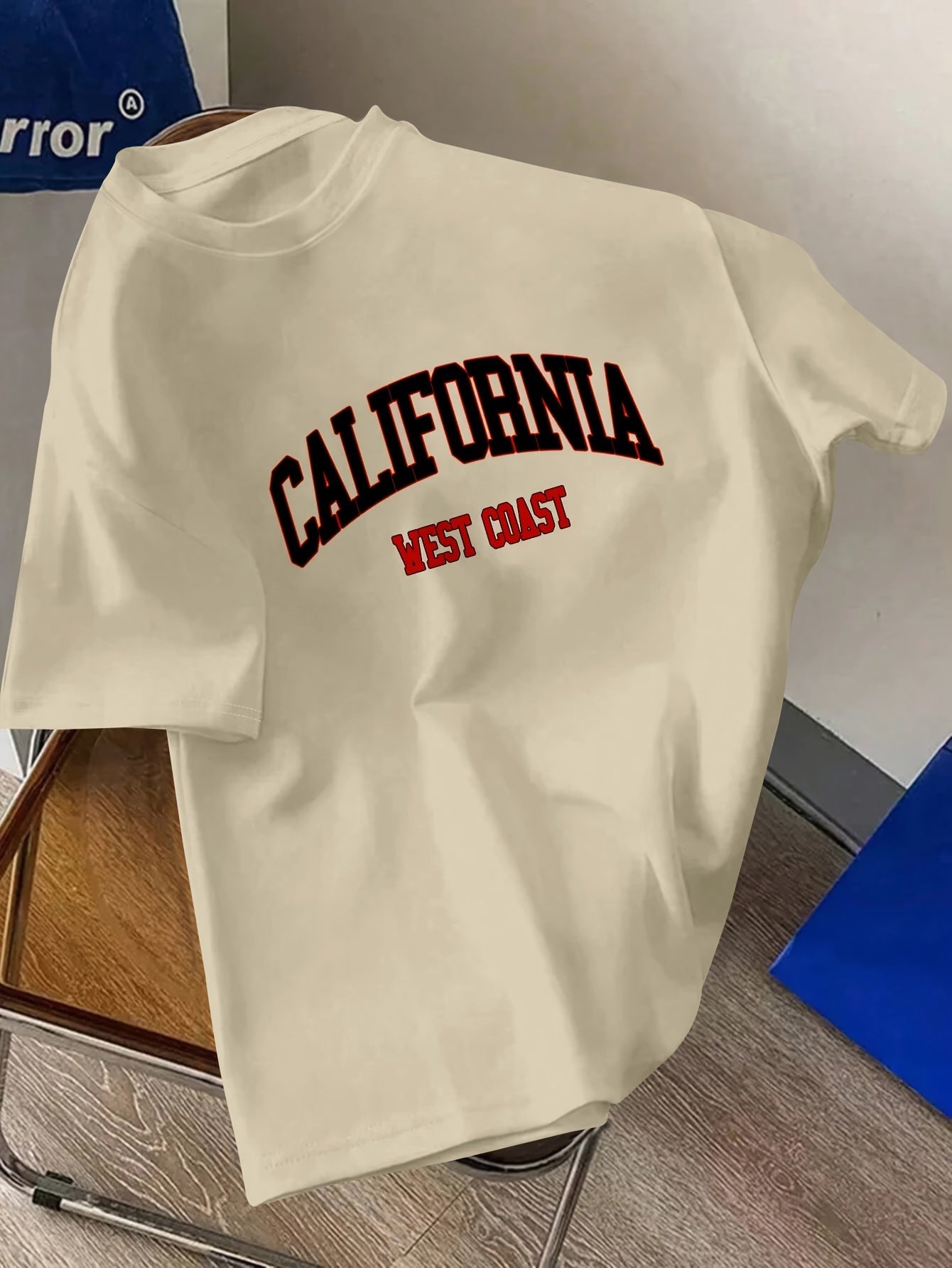 Men'S California West Coast Letter Print Casual Short-Sleeve T-Shirt, Selected by Xiangpan Ming