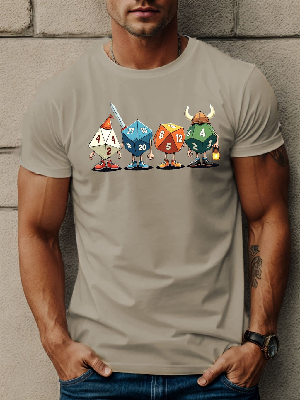 LET S ALL GO to THE DUNGEON Men's Short Sleeve T-shirt Summer T-shirt Top
