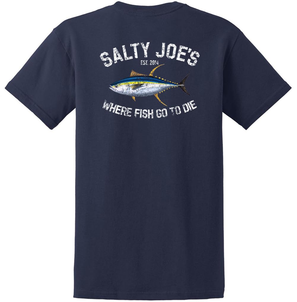 Salty Joes Men's Graphic Logo Heavyweight Cotton T-Shirts in Regular, Big and Tall