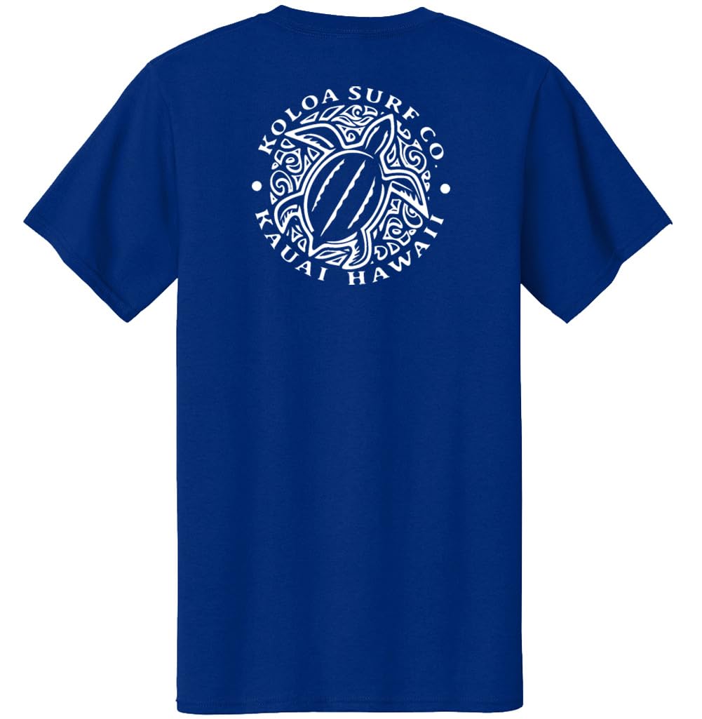 Koloa Surf Hawaiian Honu Turtle Heavyweight Tees in Regular,l Big and Tall Sizes