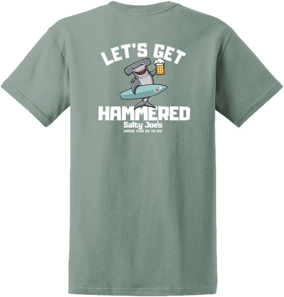 Salty Joes Men's Graphic Logo Heavyweight Cotton T-Shirts in Regular, Big and Tall