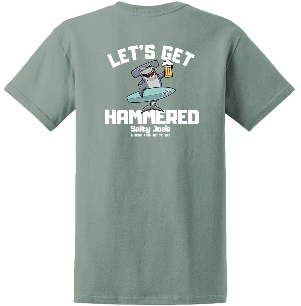 Salty Joes Men's Graphic Logo Heavyweight Cotton T-Shirts in Regular, Big and Tall