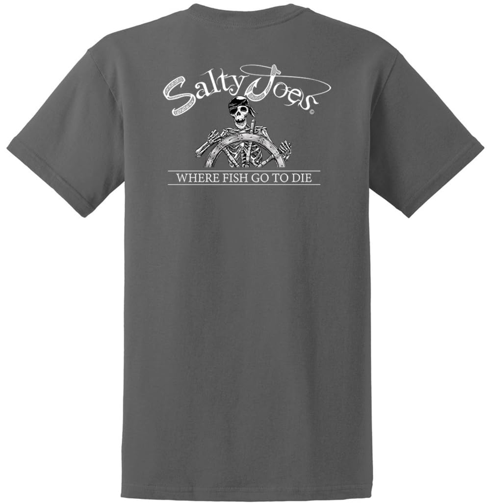 Salty Joes Men's Graphic Logo Heavyweight Cotton T-Shirts in Regular, Big and Tall