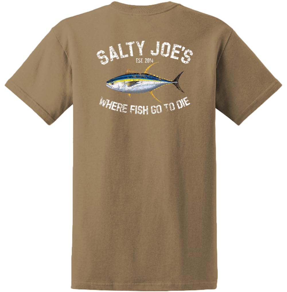Salty Joes Men's Graphic Logo Heavyweight Cotton T-Shirts in Regular, Big and Tall