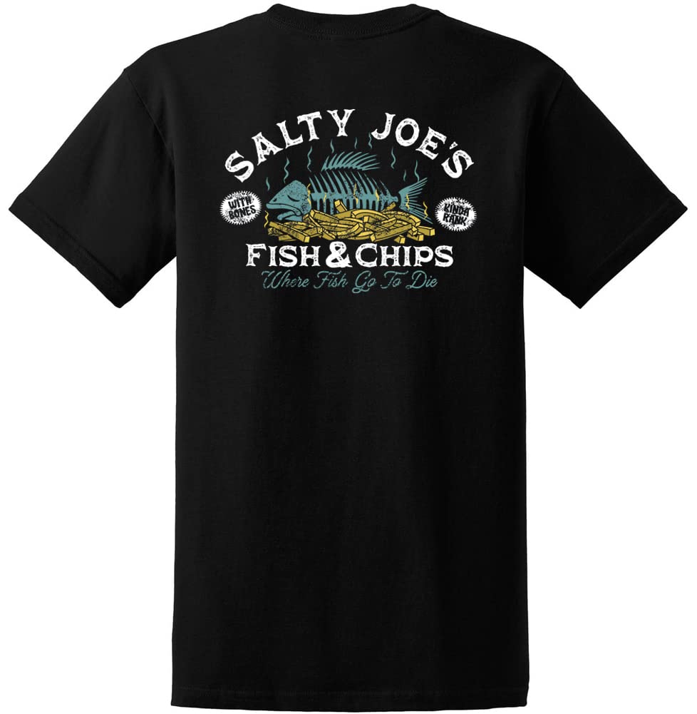 Salty Joes Men's Graphic Logo Heavyweight Cotton T-Shirts in Regular, Big and Tall