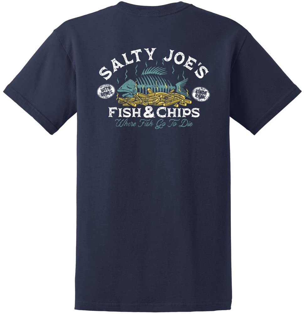 Salty Joes Men's Graphic Logo Heavyweight Cotton T-Shirts in Regular, Big and Tall
