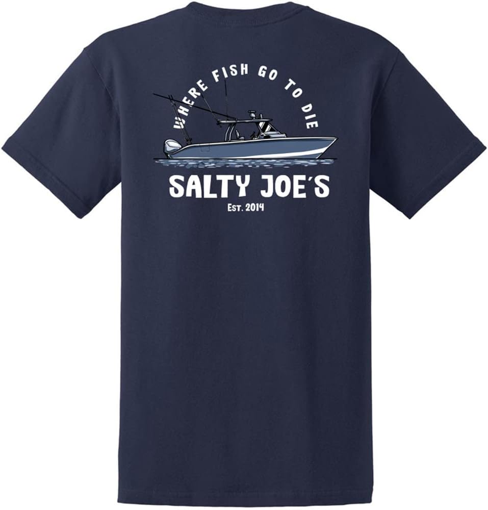 Salty Joes Men's Graphic Logo Heavyweight Cotton T-Shirts in Regular, Big and Tall