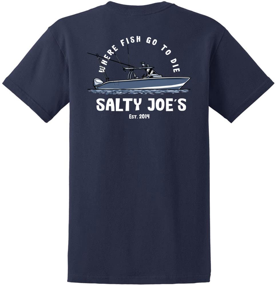 Salty Joes Men's Graphic Logo Heavyweight Cotton T-Shirts in Regular, Big and Tall