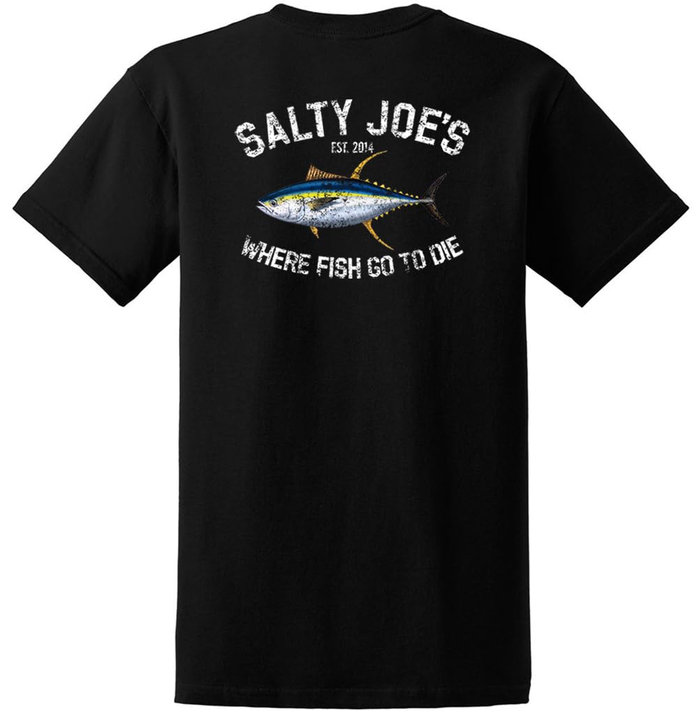 Salty Joes Men's Graphic Logo Heavyweight Cotton T-Shirts in Regular, Big and Tall