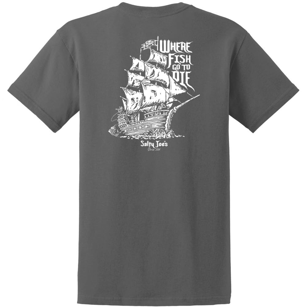 Salty Joes Men's Graphic Logo Heavyweight Cotton T-Shirts in Regular, Big and Tall