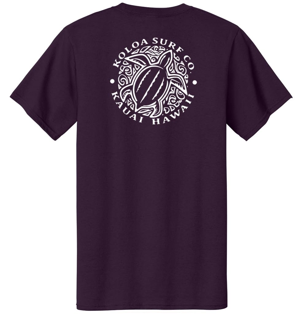 Koloa Surf Hawaiian Honu Turtle Heavyweight Tees in Regular,l Big and Tall Sizes