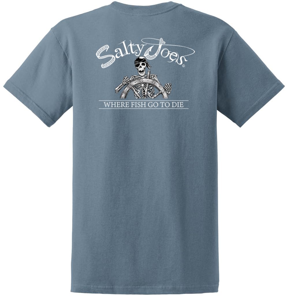 Salty Joes Men's Graphic Logo Heavyweight Cotton T-Shirts in Regular, Big and Tall