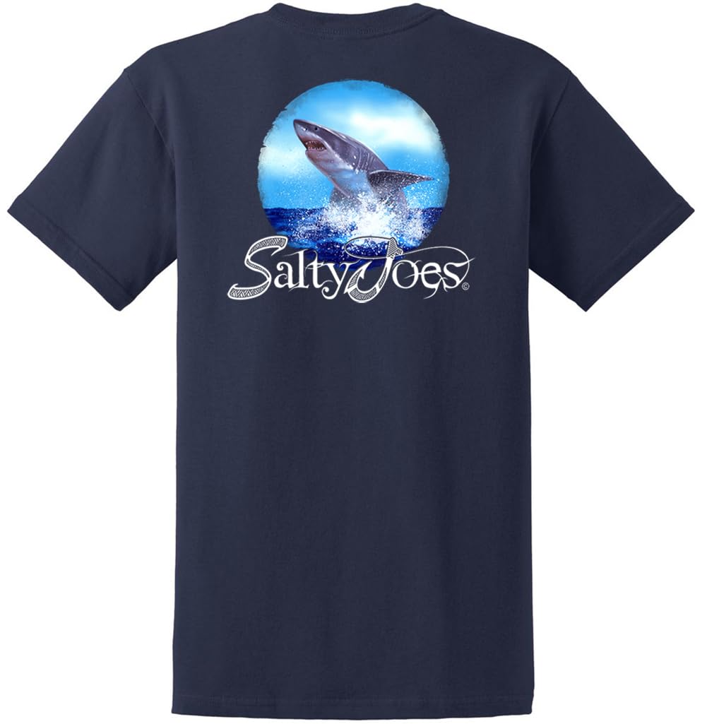 Salty Joes Men's Graphic Logo Heavyweight Cotton T-Shirts in Regular, Big and Tall