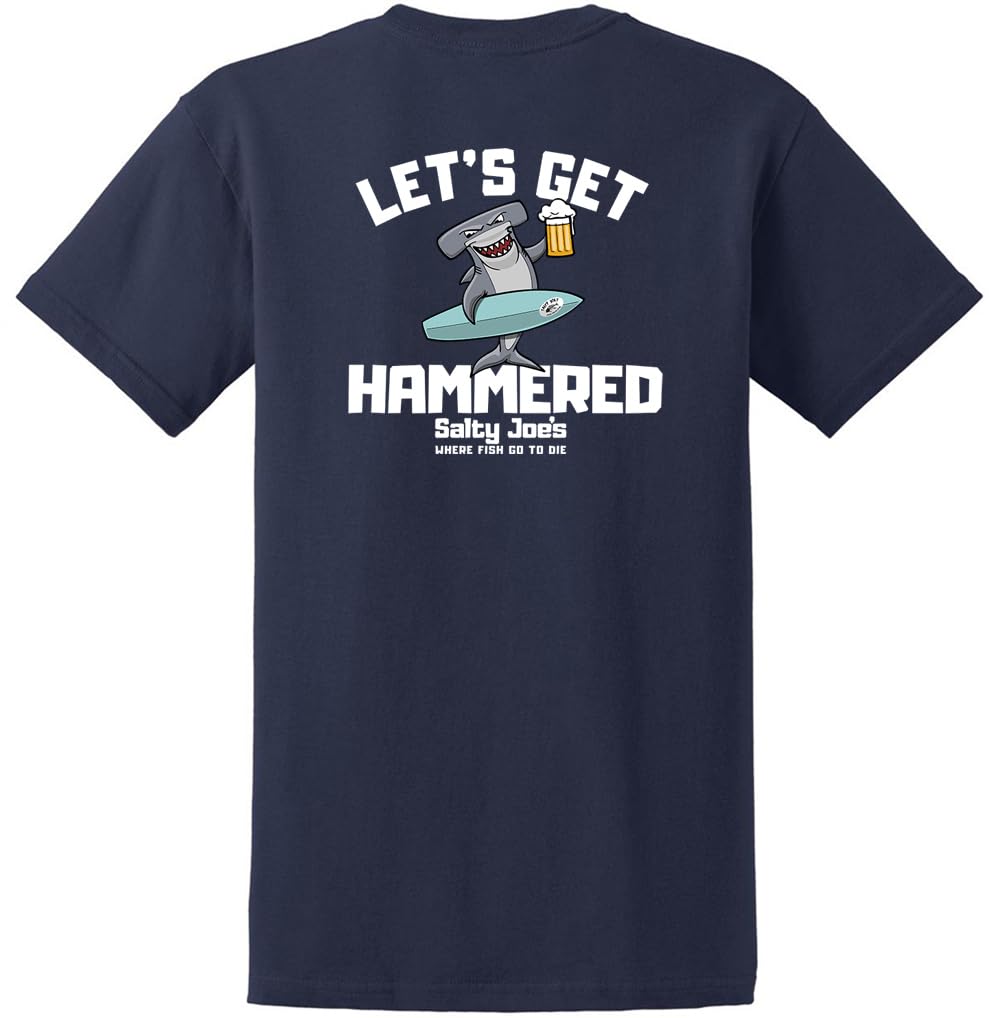 Salty Joes Men's Graphic Logo Heavyweight Cotton T-Shirts in Regular, Big and Tall