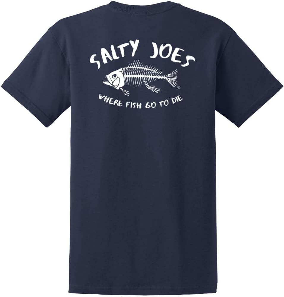 Salty Joes Men's Graphic Logo Heavyweight Cotton T-Shirts in Regular, Big and Tall