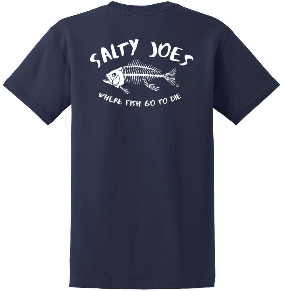 Salty Joes Men's Graphic Logo Heavyweight Cotton T-Shirts in Regular, Big and Tall