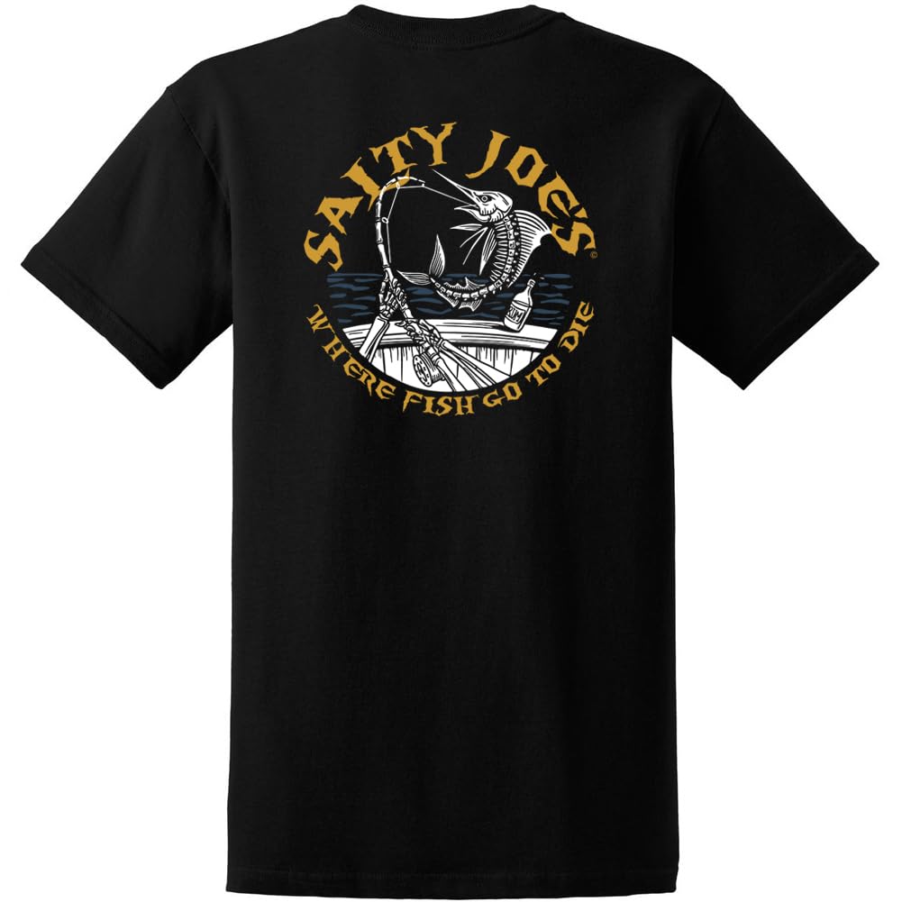 Salty Joes Men's Graphic Logo Heavyweight Cotton T-Shirts in Regular, Big and Tall