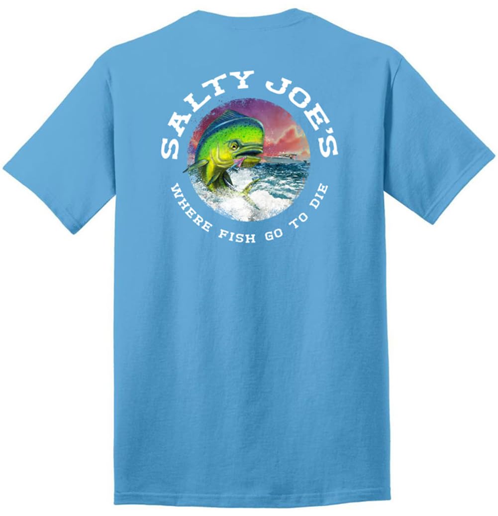Salty Joes Men's Graphic Logo Heavyweight Cotton T-Shirts in Regular, Big and Tall
