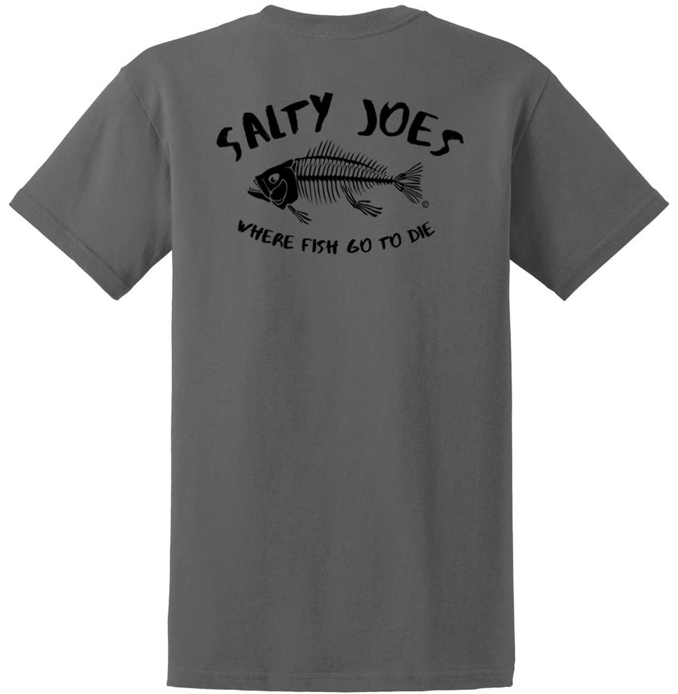 Salty Joes Men's Graphic Logo Heavyweight Cotton T-Shirts in Regular, Big and Tall