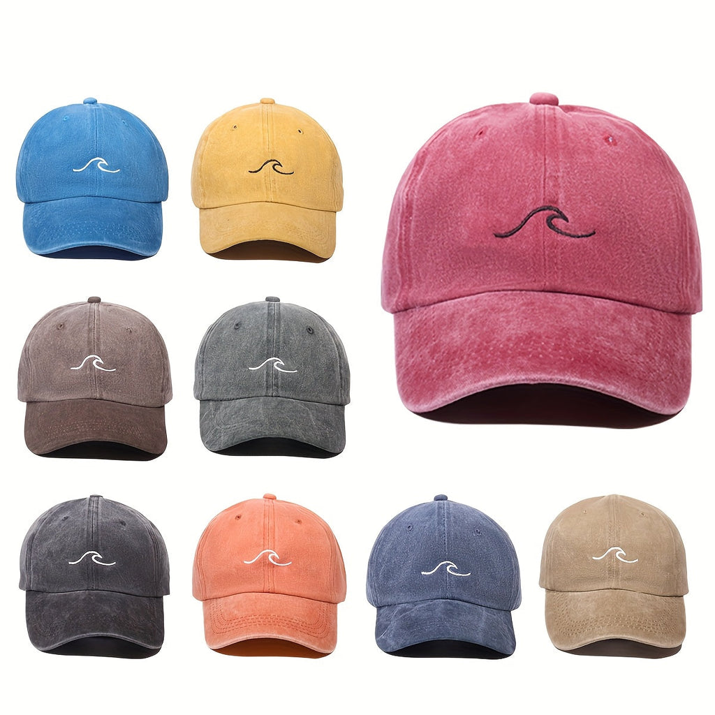 Unisex Embroidered Flame Baseball Cap - Adjustable Breathable Sun Hat for Outdoor Sports & Camping, Retro Streetwear Style, Multi-Color Options (Hand Wash Only)