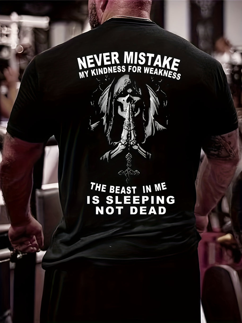 Plus Size Men's T-Shirt Hammer Skull
