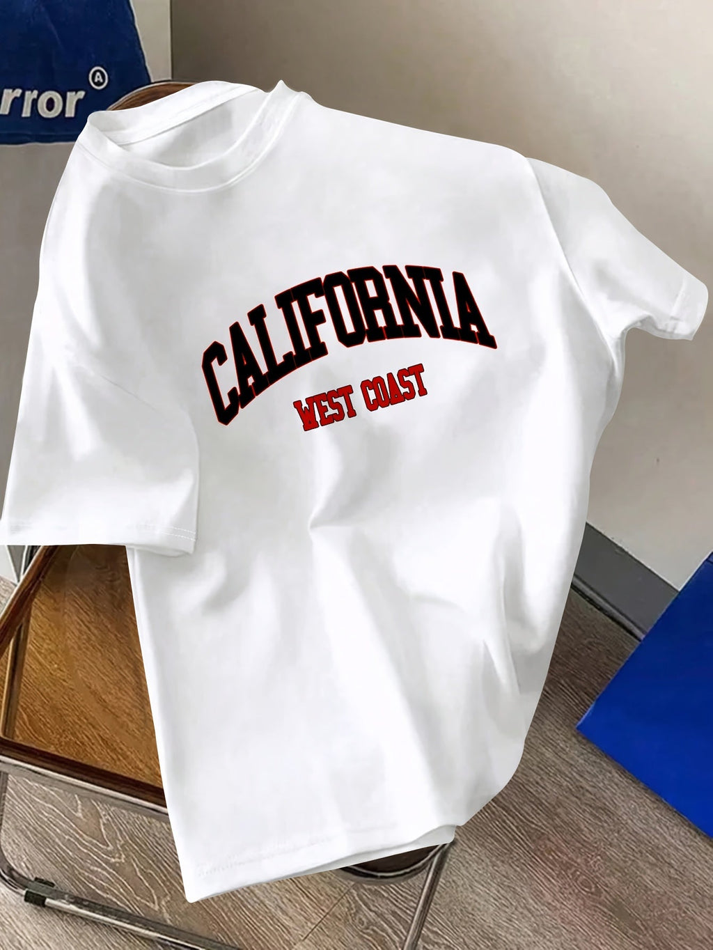 Men'S California West Coast Letter Print Casual Short-Sleeve T-Shirt, Selected by Xiangpan Ming