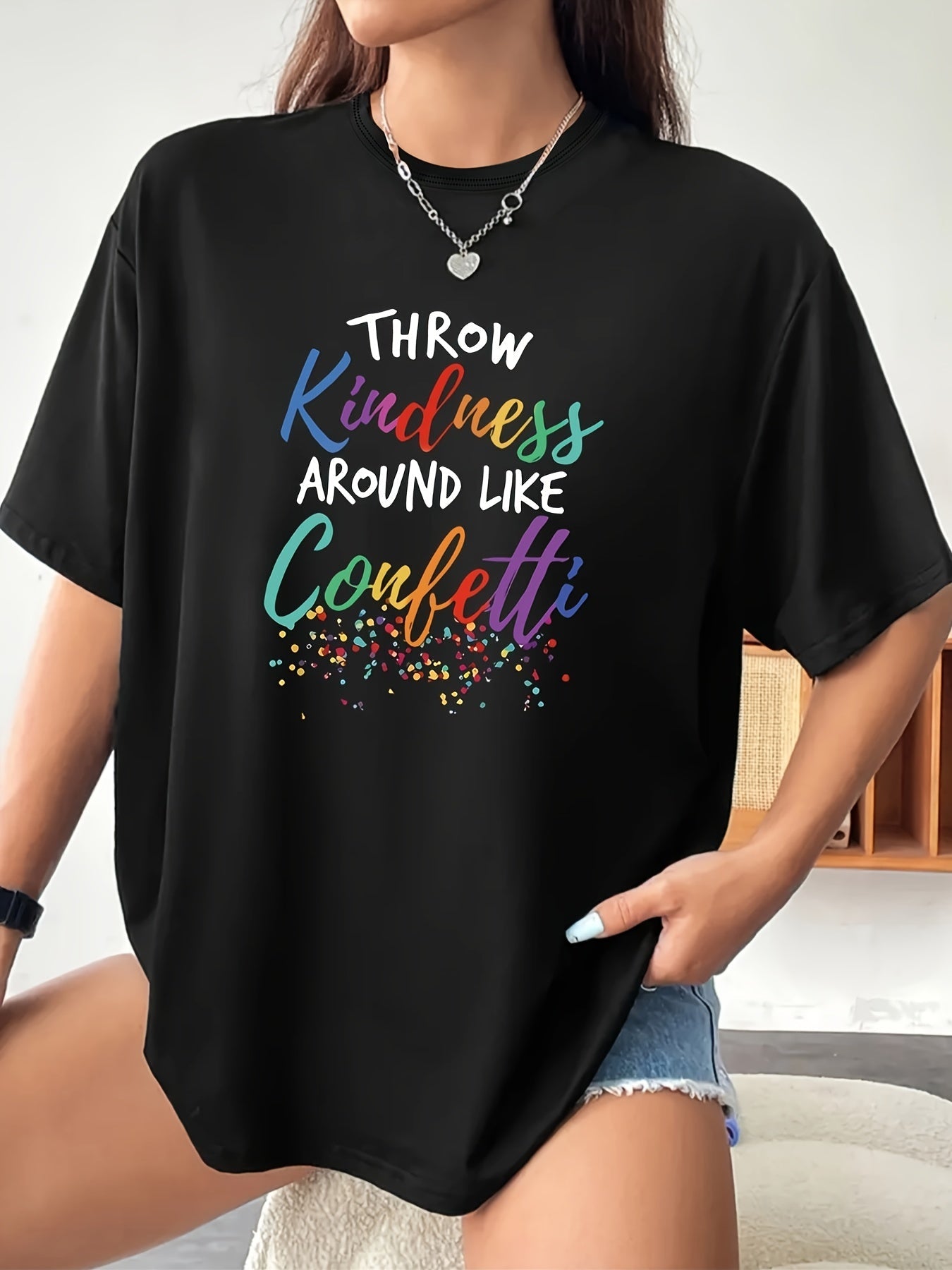 Plus-Size Women'S Printed Casual T-Shirt
