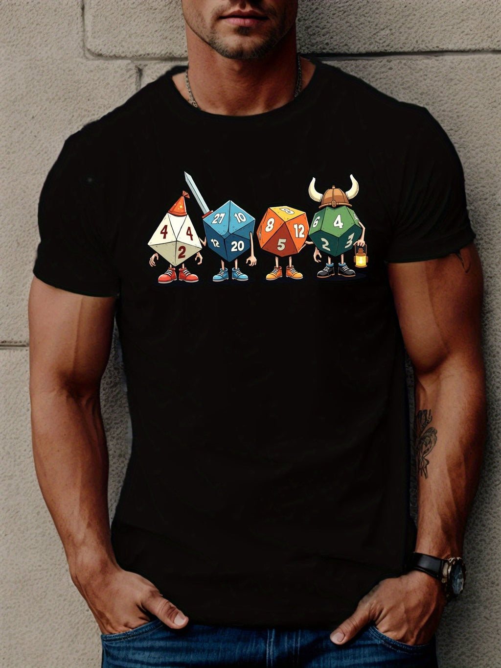 LET S ALL GO to THE DUNGEON Men's Short Sleeve T-shirt Summer T-shirt Top