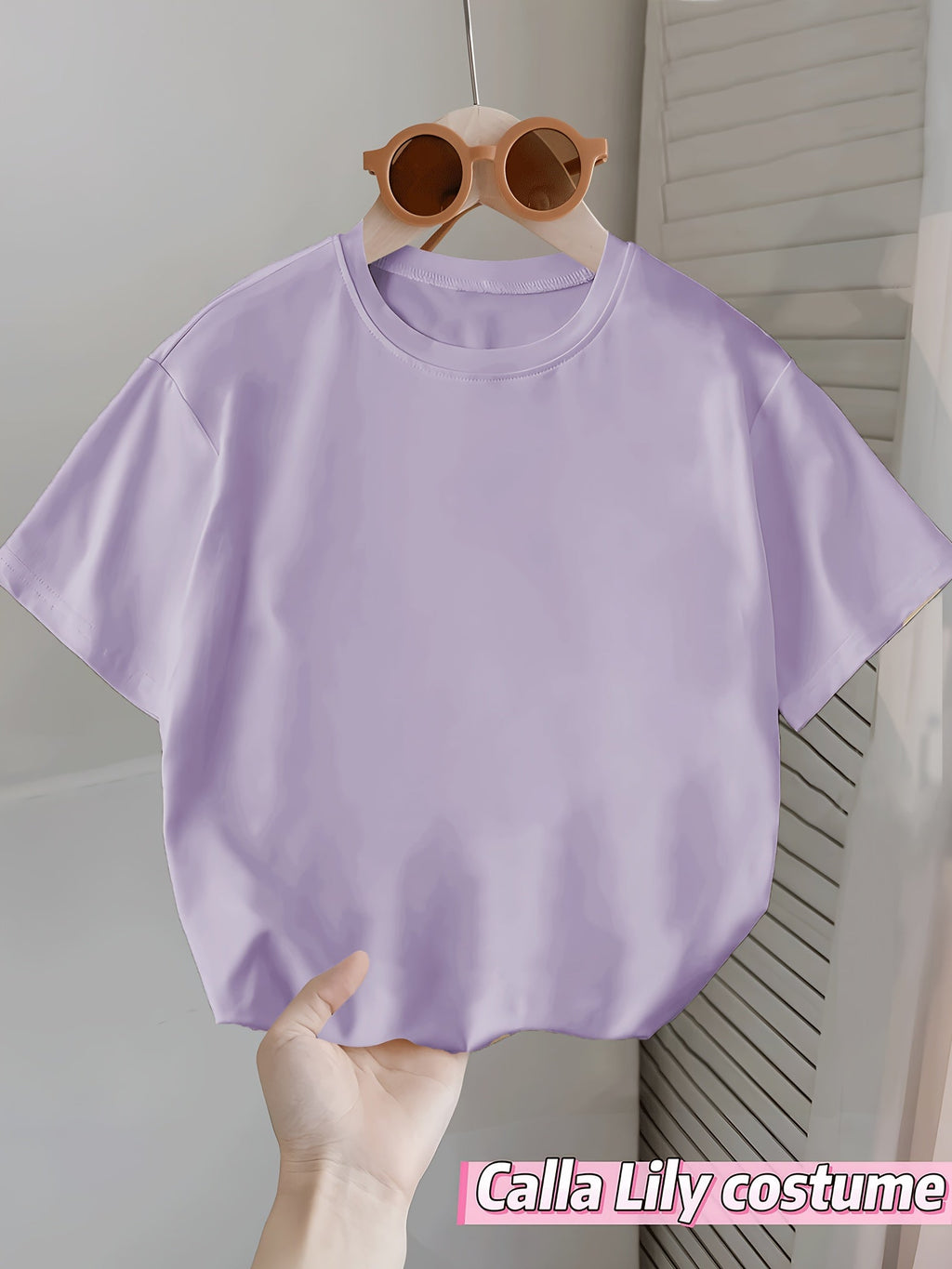 Youngsters' Summer Essential: Comfy Stretchy Short-Sleeve T-Shirt in Solid Colors - White, Pink, Magenta, Purple | Machine Washable, Round Neck, Daily Wear