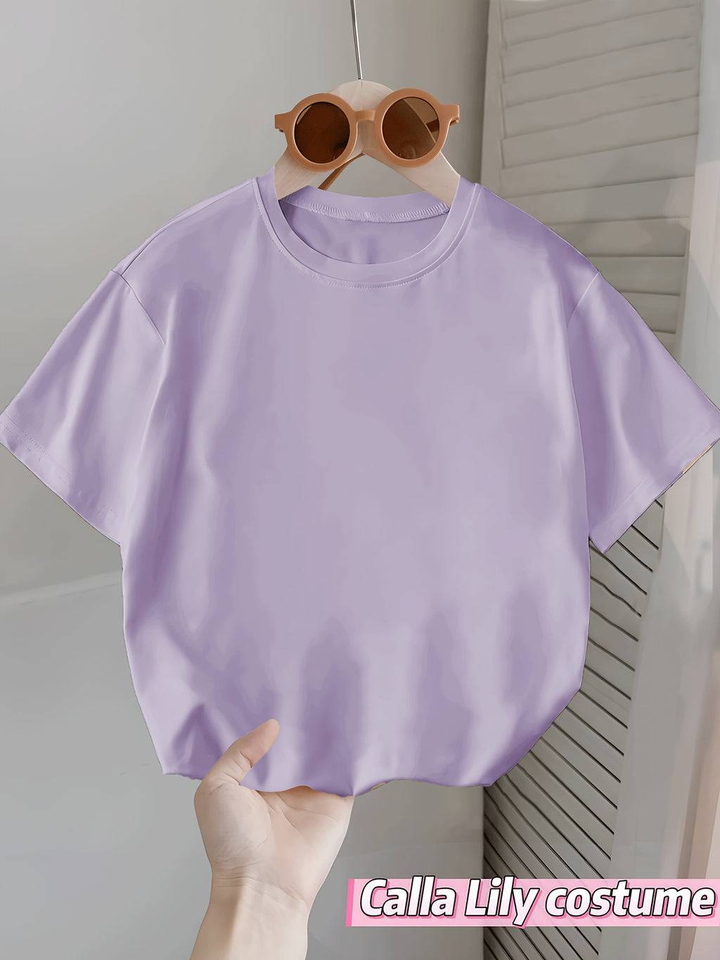 Youngsters' Summer Essential: Comfy Stretchy Short-Sleeve T-Shirt in Solid Colors - White, Pink, Magenta, Purple | Machine Washable, Round Neck, Daily Wear