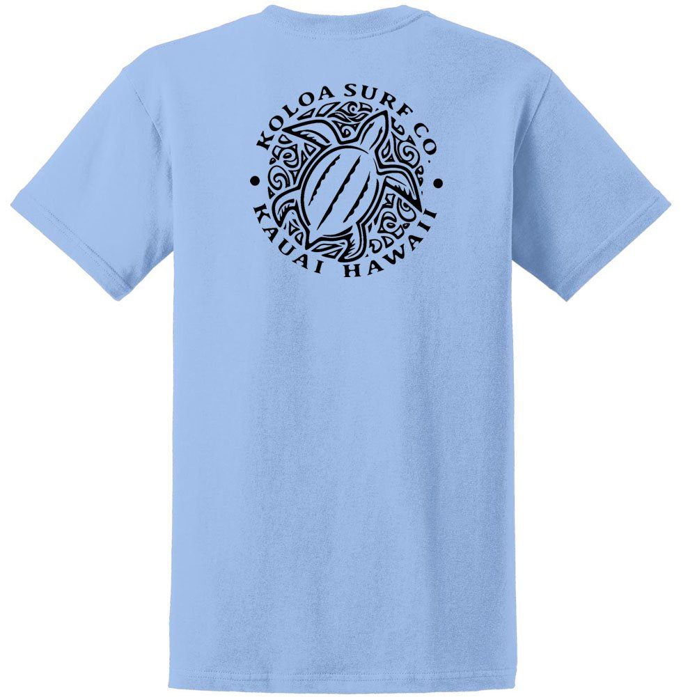 Koloa Surf Hawaiian Honu Turtle Heavyweight Tees in Regular,l Big and Tall Sizes