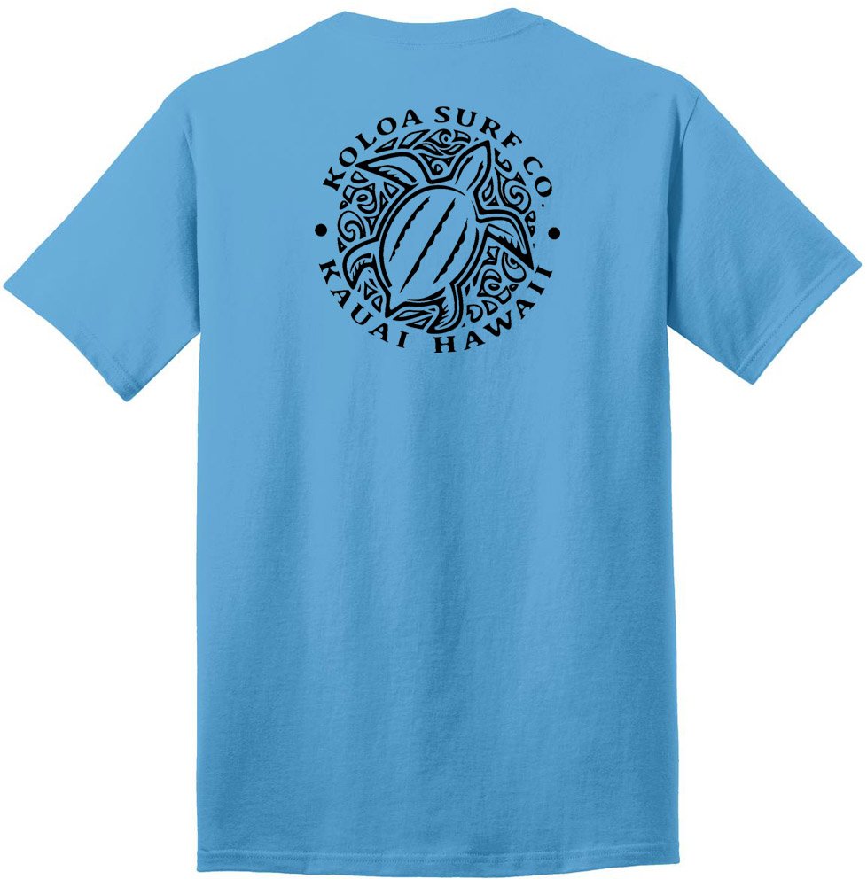 Koloa Surf Hawaiian Honu Turtle Heavyweight Tees in Regular,l Big and Tall Sizes